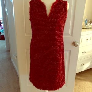 NWT Ann Taylor Fringe Tweed Shift Dress